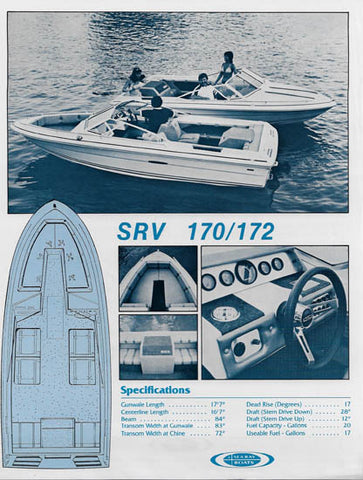 Sea Ray 170/172 Specification Brochure (1982)