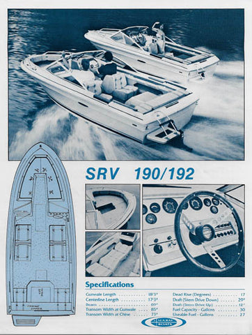 Sea Ray 190/192 Specification Brochure (1982)