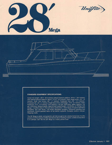 Uniflite 28 Mega Specification Brochure