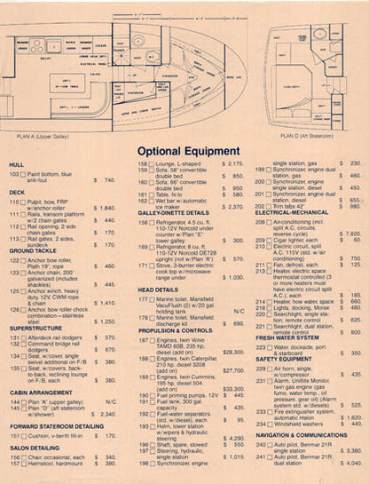Uniflite 36 Double Cabin Specification Brochure