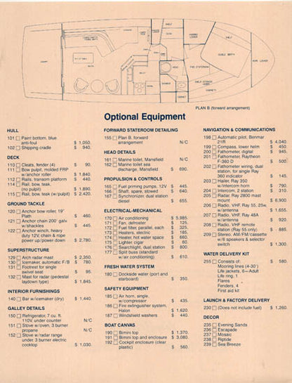 Uniflite 37 Coastal Cruiser Specification Brochure
