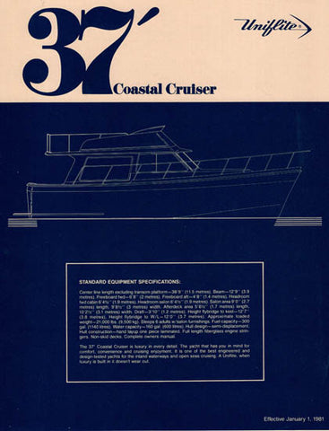Uniflite 37 Coastal Cruiser Specification Brochure