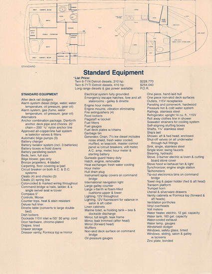 Uniflite 42 Double Cabin Sedan Specification Brochure