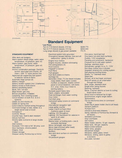 Uniflite 42 Double Cabin Sedan Specification Brochure