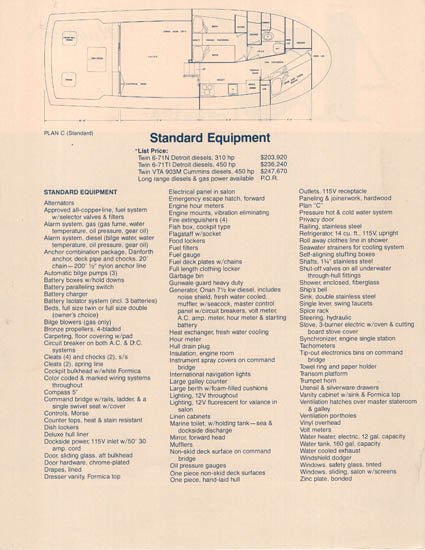 Uniflite 42 Convertible Specification Brochure