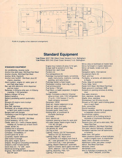 Uniflite 48 Convertible Specification Brochure