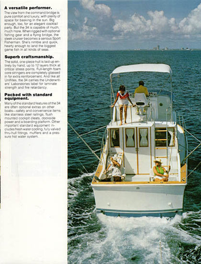 Uniflite 34 Sport Sedan Brochure
