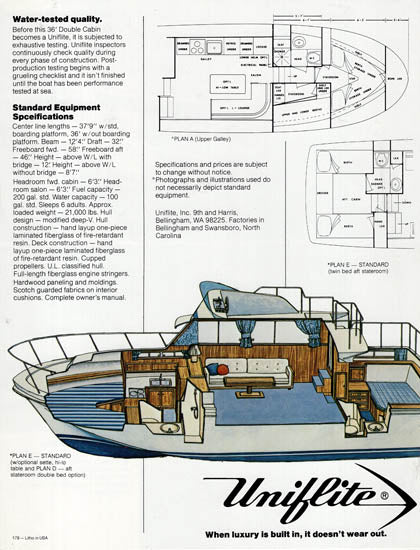 Uniflite 36 Double Cabin Brochure