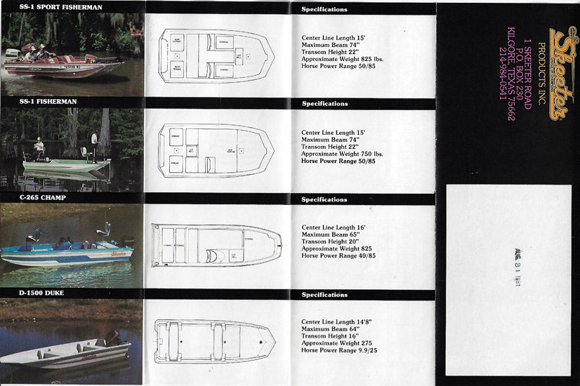 Skeeter 1980s Brochure