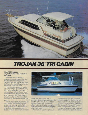 Trojan 36 Tri Cabin Brochure