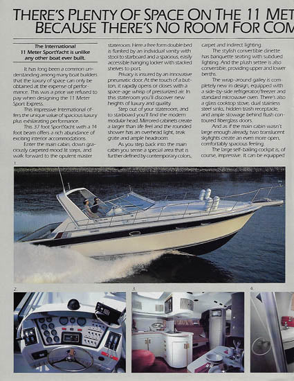 Trojan 11 Meter Sport Yachts Brochure