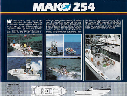 Mako 1986 Brochure
