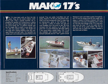 Mako 1986 Brochure