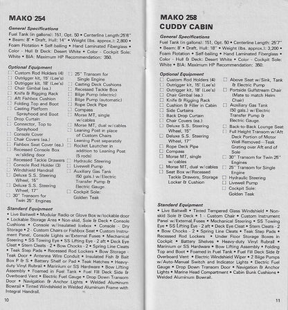 Mako 1984 Specification Brochure