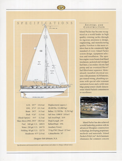 Island Packet 420 Preliminary Brochure