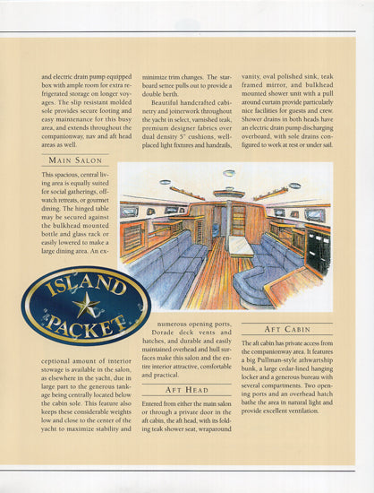 Island Packet 420 Preliminary Brochure