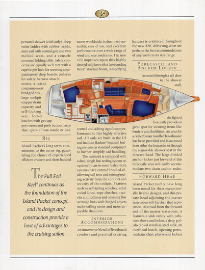 Island Packet 420 Preliminary Brochure