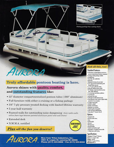 Aurora 18 Pontoon Brochure