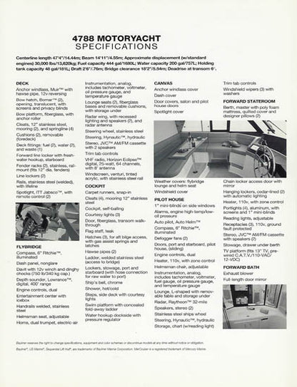 Bayliner 4788 Motor Yacht Brochure