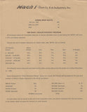 Mach 1 One 1986 Dealer Price List