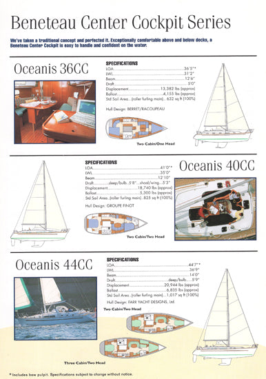 Beneteau 2000 Sail Brochure