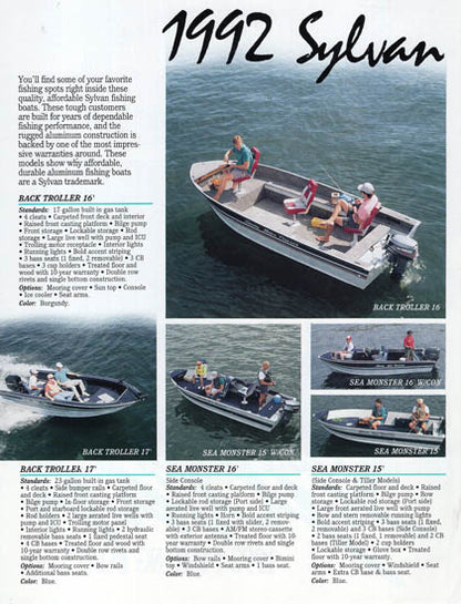 Sylvan 1992 Fishing Brochure