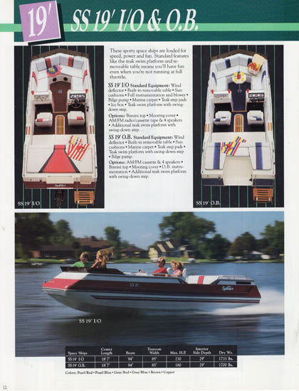 Sylvan 1988 Pontoon & Space Ship Brochure