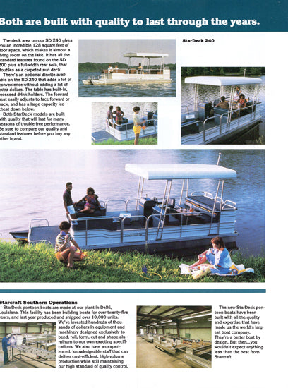 Starcraft 1985 Stardeck Pontoon Brochure