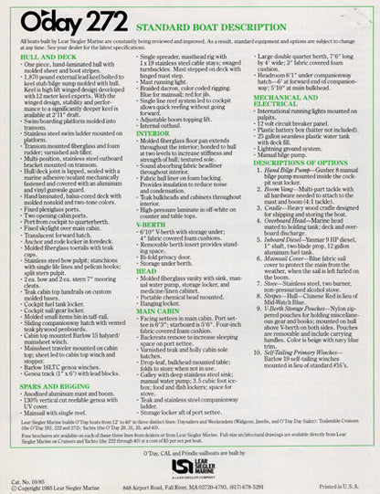 O'Day 272 Launch Brochure