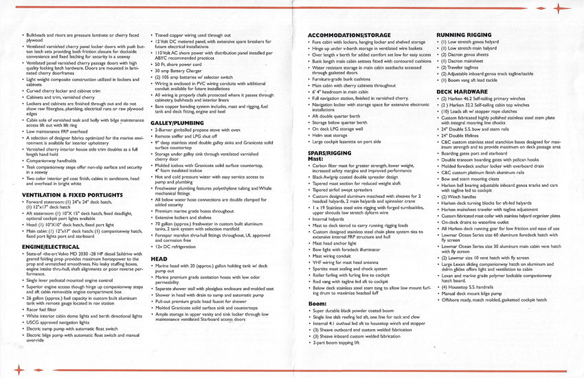C&C 110 Specification Brochure - 2003
