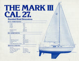 Cal 27 Mark III Specification Brochure