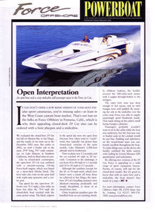 Force Offshore 26 & 29 Cat Brochure Package