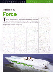 Force Offshore 26 & 29 Cat Brochure Package