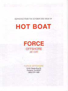 Force Offshore 26 & 29 Cat Brochure Package