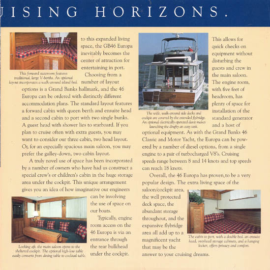 Grand Banks 46 Europa Brochure
