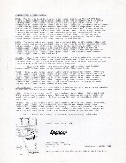 Spencer S-31 & S-35 Brochure