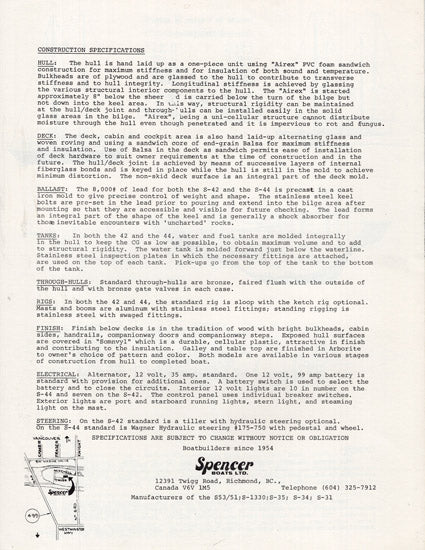 Spencer S-42 / S-44 Brochure