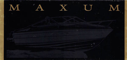 Maxum 1989 Poster Brochure