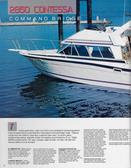 Bayliner 1987 Motor Yachts Brochure