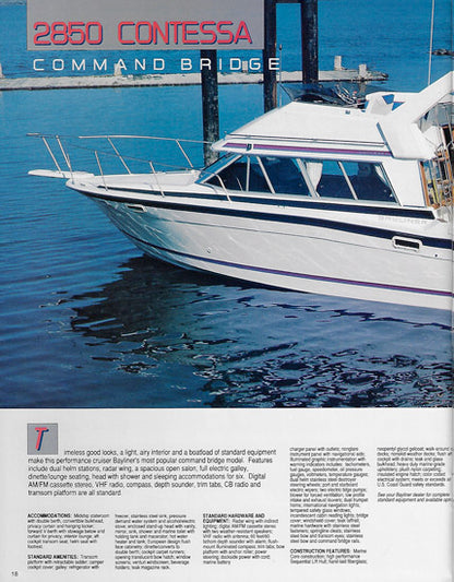 Bayliner 1987 Motor Yachts Brochure