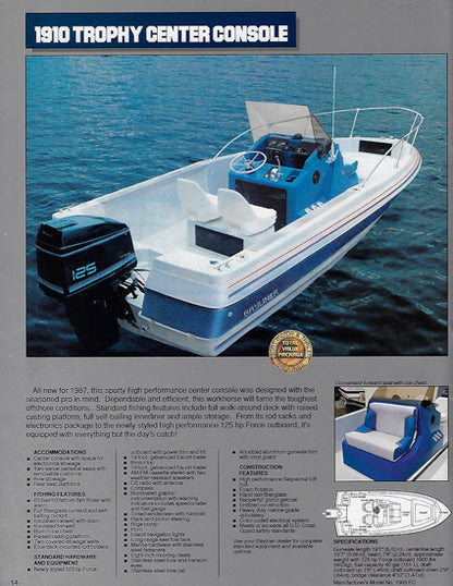 Bayliner 1987 Trophy Brochure
