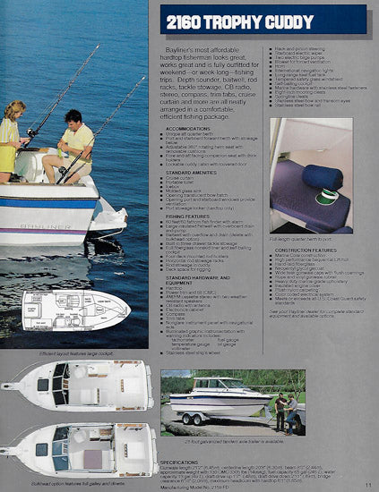 Bayliner 1987 Trophy Brochure