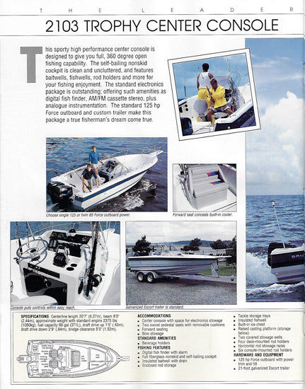 Bayliner 1989 Trophy Brochure