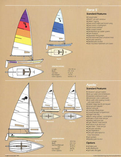 AMF Alcort Force 5 & Apollo Brochure