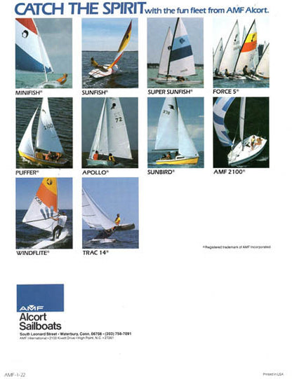AMF Alcort Windflite Windsurfer Brochure