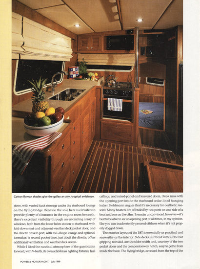 Pacific Seacraft 38T Trawler Power & Motoryacht Magazine Reprint Brochure