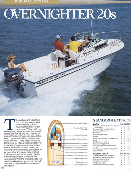 Grady White 1987 Press Proof Brochure