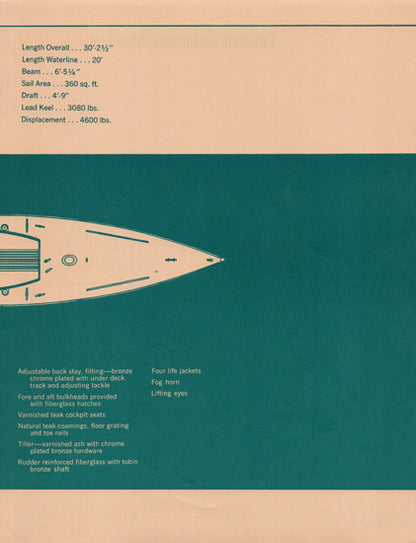 Chris Craft Shields One Design Specification Brochure