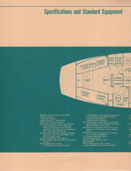 Chris Craft Caribbean 35 Specification Brochure