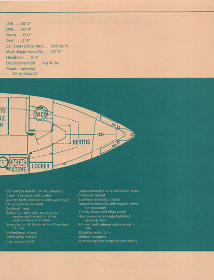 Chris Craft Pawnee 26 Specification Brochure
